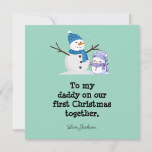 Personalised First Christmas Card for New Dad