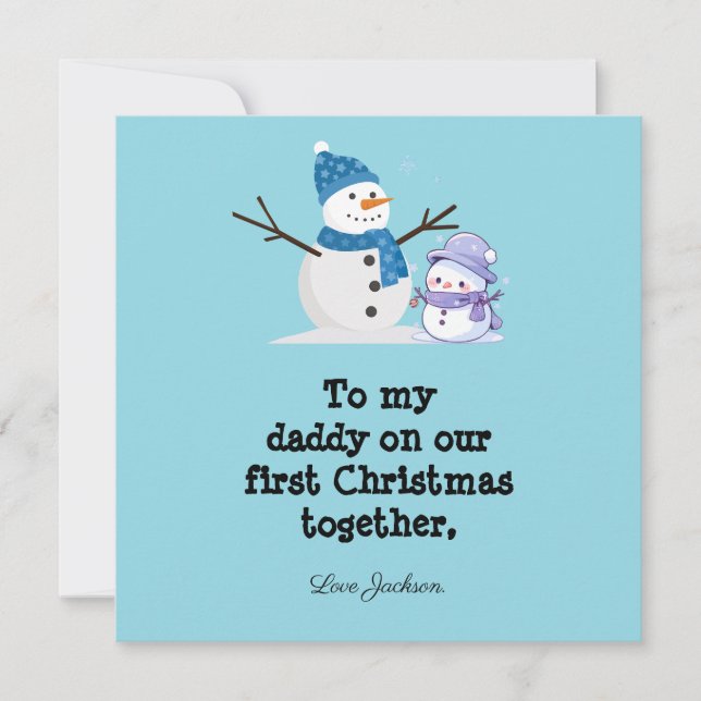 Personalised First Christmas Card for New Dad (Front)