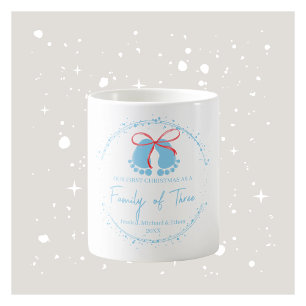 Personalised First Christmas Family Mug - Blue