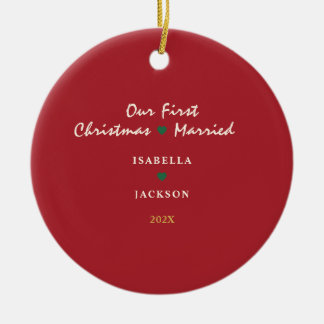 Personalised First Christmas Married Ornament