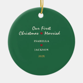Personalised First Christmas Married Ornament