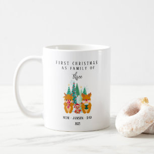 Personalised First Christmas Reindeer Coffee Mug