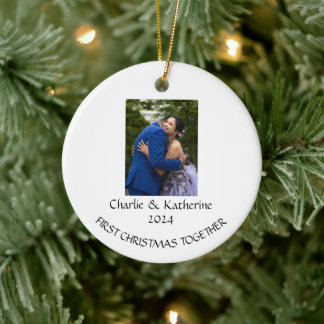 Personalised first christmas together ornament