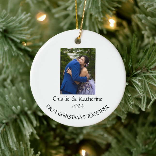 Personalised first christmas together ornament (Tree)