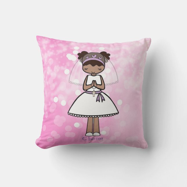 Personalised First Communion Day Cushion (Front)