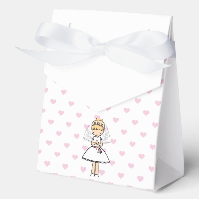 Personalised First Communion Day Girl Favour Box (Front)