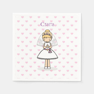 Personalised First Communion Day Girl Napkin