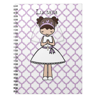 Personalised First Communion Day Latina girl Notebook