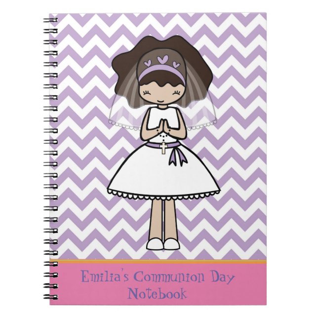Personalised First Communion Day Notebook (Front)