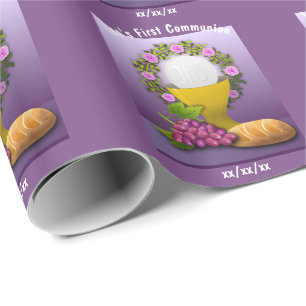 Personalised First Communion Holy Eucharist Gift Wrapping Paper