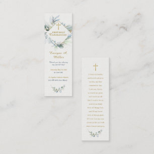 Personalised  First Communion Prayer Card
