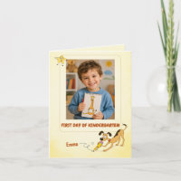 Personalised First Day of Kindergarten Photo Card