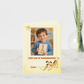 Personalised First Day of Kindergarten Photo Card