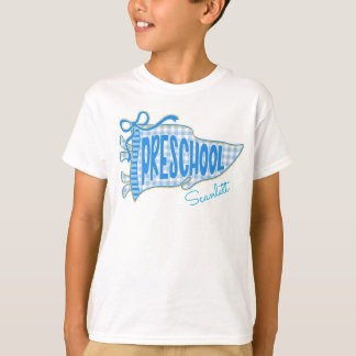 Personalised First Day of Preschool Boy Name T-Shirt