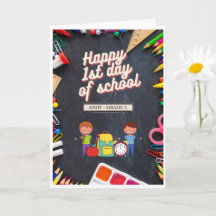 Personalised First Day of School Grade Greeting