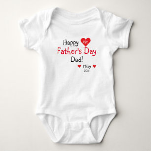 Personalised First Father's Day Gift From Daughter Baby Bodysuit