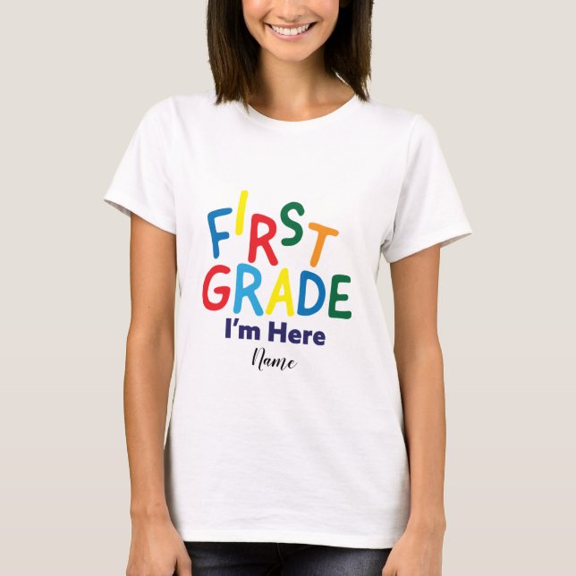 Personalised First Grade Teacher T-Shirt (Front)