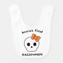 Personalised First Halloween Cute Skull