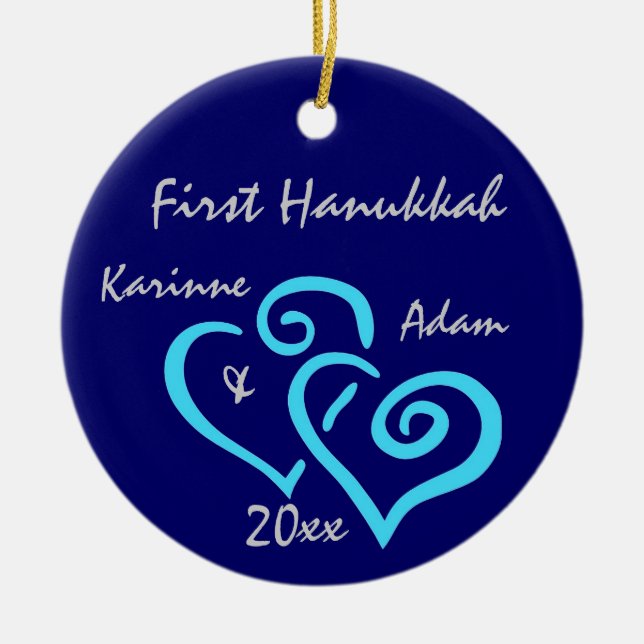 Personalised First Hanukkah Ornament (Front)