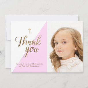 Personalised First Holy Communion Thank You Card