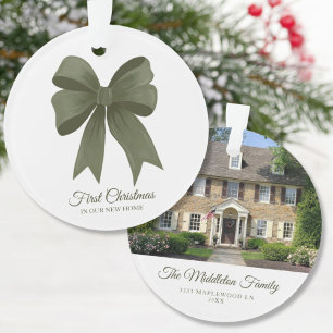 Personalised First Home New House Photo Christmas Ornament