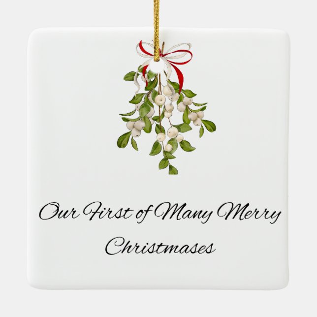 Personalised First Married Christmas Ornament (Back)