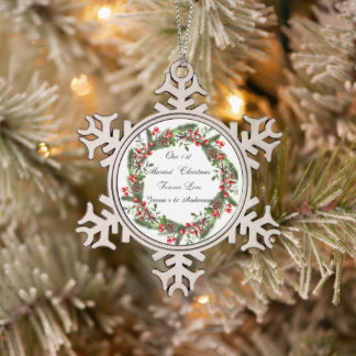 Personalised First Married Christmas Ornament
