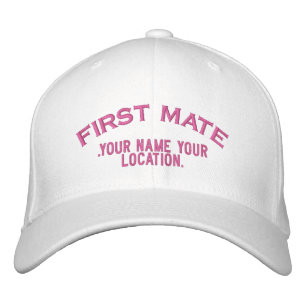 Personalised First Mate Nautical Style Hat