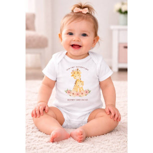 Personalised First Mother’s Day  Mummy & Baby Name Bodysuit