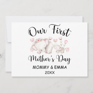 Personalised First Mothers Day 2023, Custom Names Holiday Card