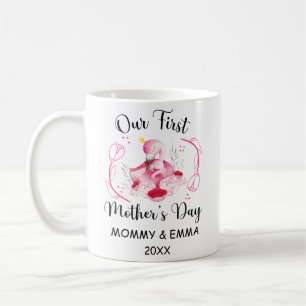 Personalised First Mothers Day 2024, Custom Names  Coffee Mug