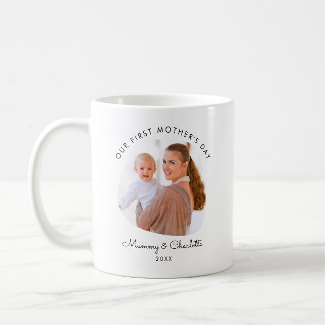Personalised First Mother's Day Gift for Mum  Coffee Mug (Left)