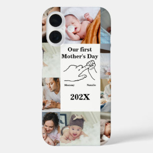 Personalised First Mother's day Photo Collage iPhone 16 Case