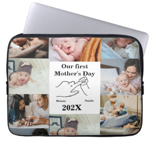 Personalised First Mother's day Photo Collage  Laptop Sleeve