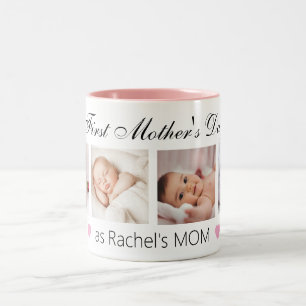 Personalised First Mother's Day Photo Two-Tone Coffee Mug