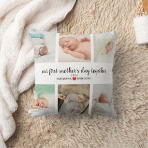 Personalised First Mother's Day With 6 Photos Cushion