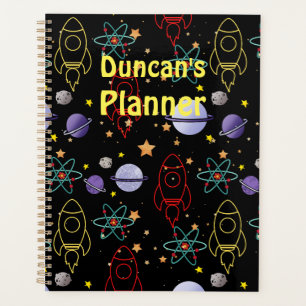Personalised First Name Space Themed Planner