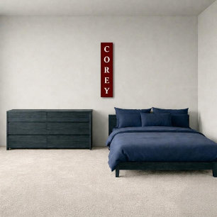 Personalised First Name Vertical Canvas Print