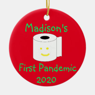 Personalised First Pandemic Ceramic Tree Decoration