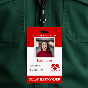 Personalised First Responder Photo ID Security Badge