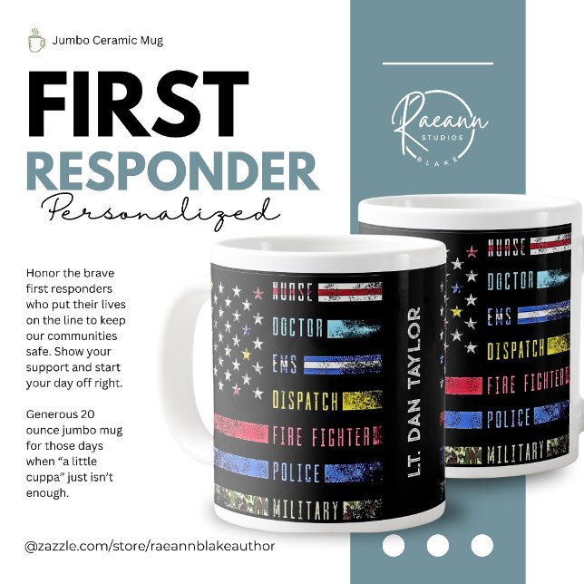 Personalised First Responder Supporters Jumbo Mug (Creator Uploaded)