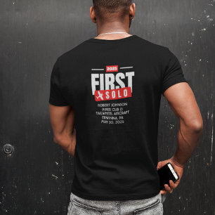 Personalised First Solo Flight   PILOT   Aeroplane T-Shirt