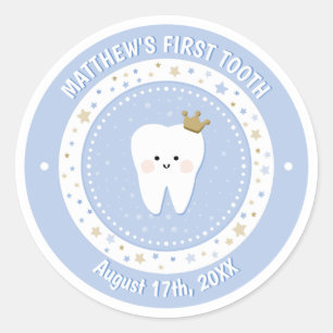 Personalised First Tooth Milestone Sticker