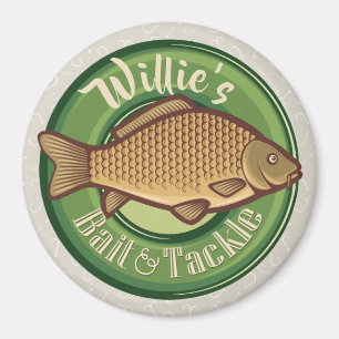 Personalised Fish and Tackle Shop Fishing Angler Magnet