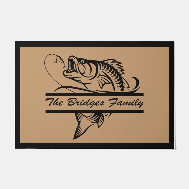 Personalised Fish Doormat, Housewarming Gift Doormat (Front)