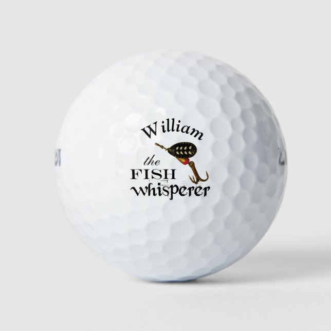 Personalised Fish Whisperer Golf Balls (Front)