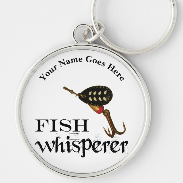 Personalised Fish Whisperer Key Ring (Front)