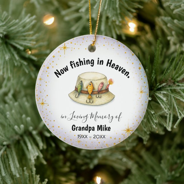 Personalised Fisherman Memorial Ornament (Tree)