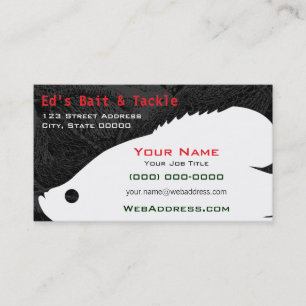 Personalised Fishing   Bait & Tackle Shop Business Card