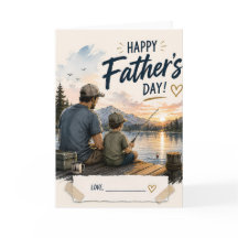 Personalised Fishing Father’s Day Greeting Card